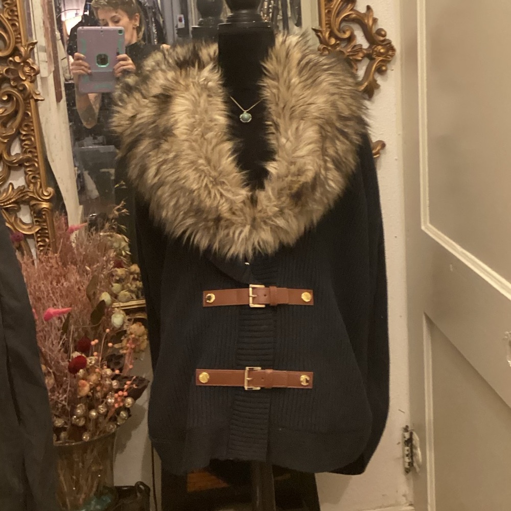 Michael kors knitted poncho